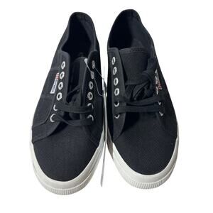 Superga 2750 Cotu Classic Sneakers Unisex Black Canvas Sz 10 Womens 8.5 Mens